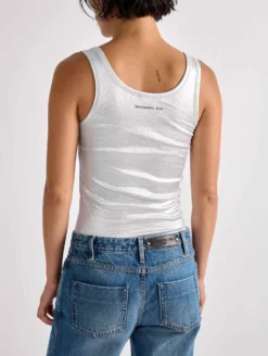 Débardeur En Jersey Côtelé Métallisé Argent -barbarabui Soldes Magasin barbara bui F1471JMMM 0180 image 3 83311134 ad95 44af 99c1 e7b8ba84ba74