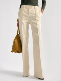 Pantalon Bootleg En Gabardine De Coton Sable -barbarabui Soldes Magasin barbara bui F1622XEA 21 additional