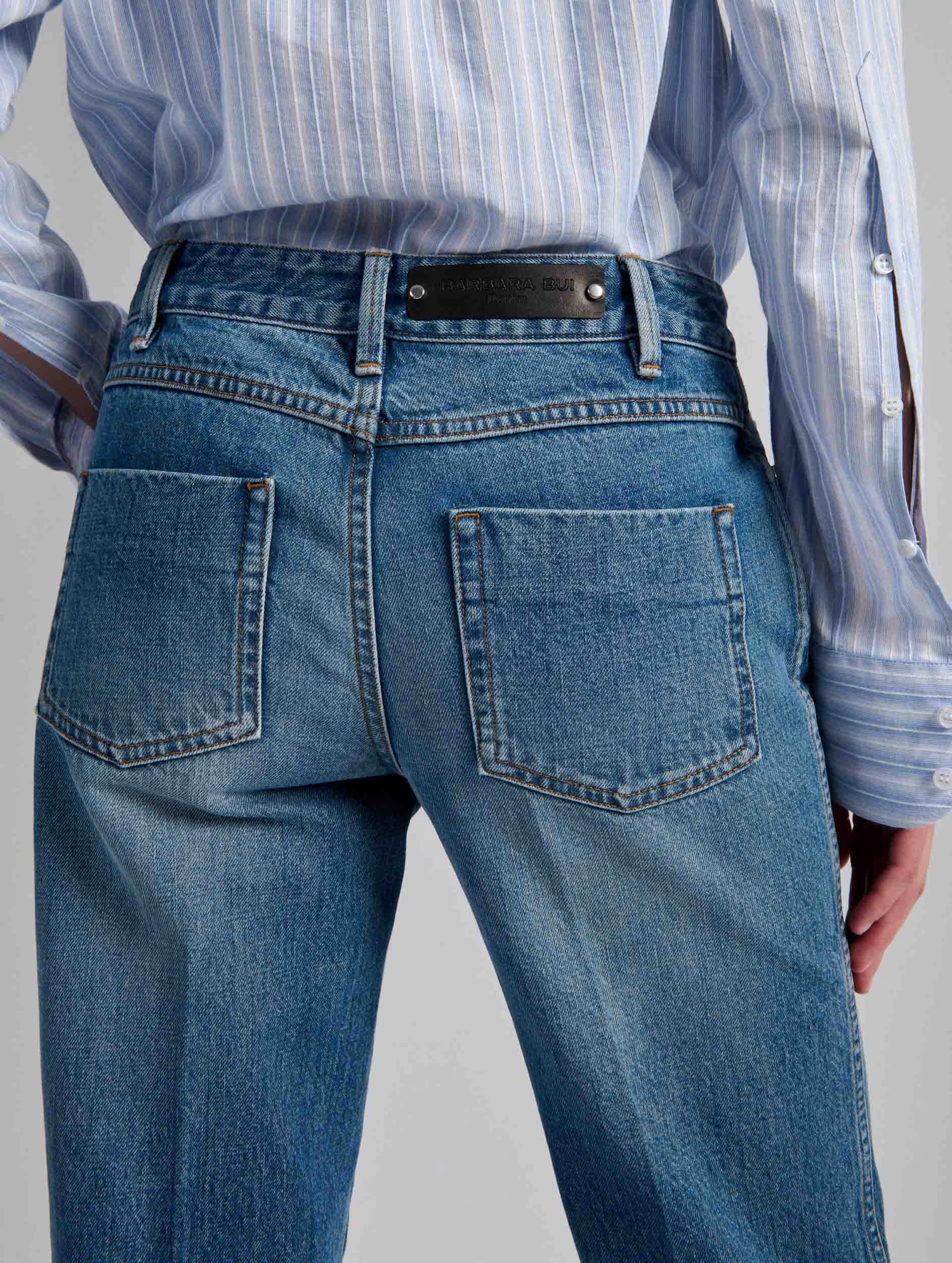 Jean Flare En Denim Bleu 8 Jean Flare En Denim Bleu – Image 8