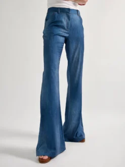 Pantalon Flare Fluide à Imprimé Denim -barbarabui Soldes Magasin barbara bui F1625FEL 40 additional