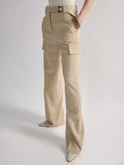 Pantalon Battle En Gabardine Stretch Sable -barbarabui Soldes Magasin barbara bui F1627FEG 21 additional