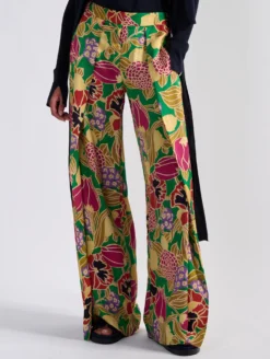 Pantalon à Jambes Larges En Satin Imprimé Geisha -barbarabui Soldes Magasin barbara bui F1631FRP 2734 additional