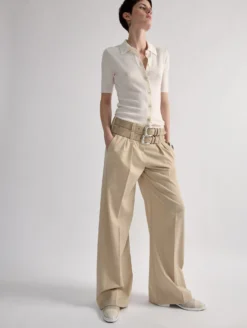 Pantalon à Plis En Gabardine Stretch Sable -barbarabui Soldes Magasin barbara bui F1634FEG 21 image 3 72937964 0632 4cd0 b039 80a8b10d08ee