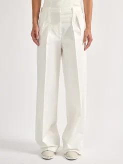 Pantalon Large En Gabardine De Coton Stretch Blanc 5 Pantalon Large En Gabardine De Coton Stretch Blanc -barbarabui Soldes Magasin barbara bui F1634XEA 11 additional