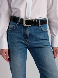 Jean 5 Poches Coupe Droite En Denim Bleu -barbarabui Soldes Magasin barbara bui F1635FLF 30 image 6 f5418b1a 557a 49e0 852d f9c647e7d067