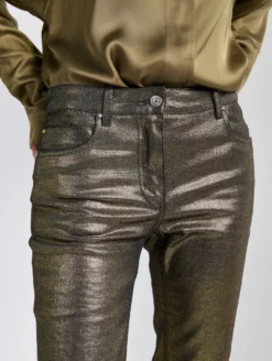 Jean 5 Poches Coupe Droite En Denim Métallisé Gold -barbarabui Soldes Magasin barbara bui F1636FLB 60 image 3 fe034810 8dc9 4c0f bf83 a26d247924db