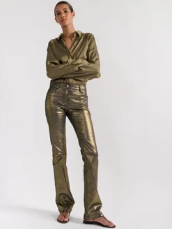 Jean 5 Poches Coupe Droite En Denim Métallisé Gold -barbarabui Soldes Magasin barbara bui F1636FLB 60 image 5 2333403d 746d 4cb4 8402 88a2d0725b07