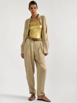 Pantalon à Plis En Satin De Viscose Léger Sable -barbarabui Soldes Magasin barbara bui F1646FEK 31 image 3 3da36380 bf44 4ed5 b232 55a903db1bb1