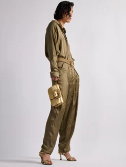 Pantalon à Plis En Satin De Viscose Léger Kaki -barbarabui Soldes Magasin barbara bui F1646FEK 37 image 3 4827a978 7fc1 4977 a21d 0b055b1e234f