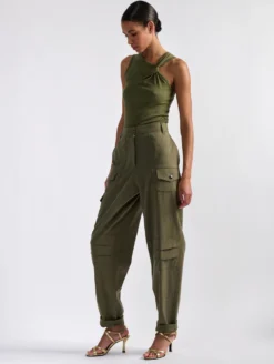 Pantalon Cargo En Gabardine Stretch Kaki -barbarabui Soldes Magasin barbara bui F1647FEA 47 image 4 a436b915 2623 47fd a39a 28b4b66c92fe