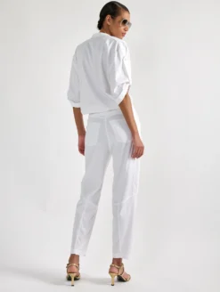 Pantalon Cargo En Satin Mercerisé Blanc -barbarabui Soldes Magasin barbara bui F1648FEH 01 image 3 1bbc5f41 ed44 4b33 b059 474e3b7537e6