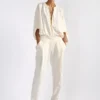 Combinaison En Crêpe Fluide Ivoire