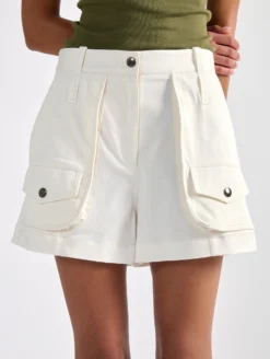 Short Cargo En Gabardine Stretch Blanc -barbarabui Soldes Magasin barbara bui F1663FEA 11 additional