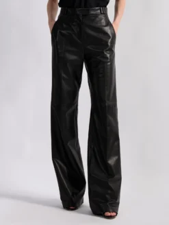 Pantalon Jambes Larges En Cuir Plongé Noir -barbarabui Soldes Magasin barbara bui F1686KUL 10 additional