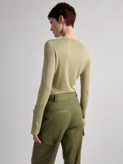 Pull à Poignets Boutonnés Vert Tilleul -barbarabui Soldes Magasin barbara bui F4203XXA 17 image 3 b6ae99cb 0e25 47d5 a24d a36e10e6d9a7