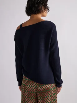 Pull à Col Bateau En Maille Marine -barbarabui Soldes Magasin barbara bui F4218LXA 55 image 3 bd821598 aed0 40a6 b25c f991c77cf749