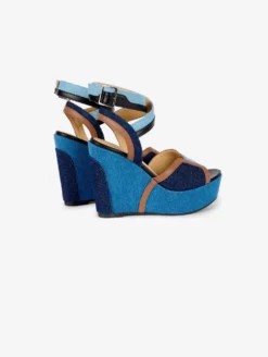 Sandales Compensées En Jeans Et Cuir -barbarabui Soldes Magasin barbara bui F5236TJF 50 image 3 38976333 f10f 48dc 9f84 b2f400b420fc