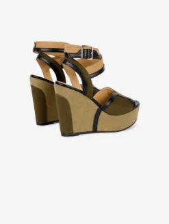 Sandales Compensées En Tissu Olive Et Cuir -barbarabui Soldes Magasin barbara bui F5236TSF 37 image 3 56338af5 7b54 4eaf 9e26 341bc9c47a2b