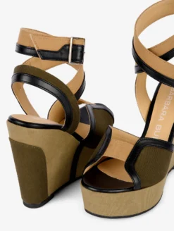 Sandales Compensées En Tissu Olive Et Cuir -barbarabui Soldes Magasin barbara bui F5236TSF 37 image 5 73f940bf ef7b 4fd6 9aad ce75cbcbd546