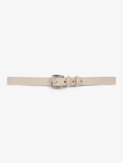 Ceinture Fine En Daim Ivoire