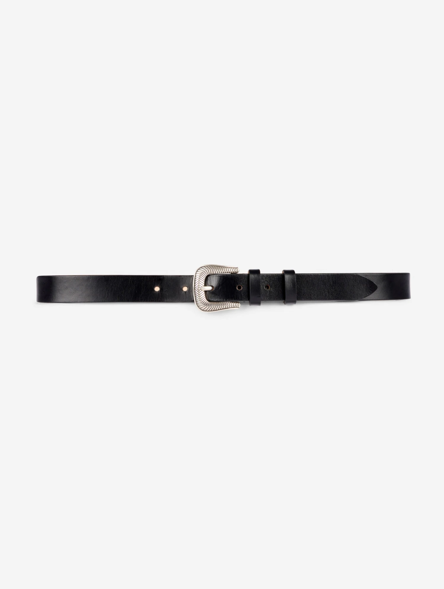 Ceinture Fine En Cuir Noir 2 Ceinture Fine En Cuir Noir – Image 2