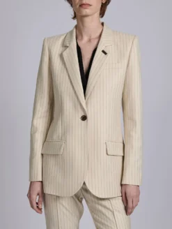 Veste à Rayures Tennis Crème Et Cuivre -barbarabui Soldes Magasin barbara bui G1200GEJ 21 additional bc96e080 59e0 4ec6 9a18 2e418a19187b