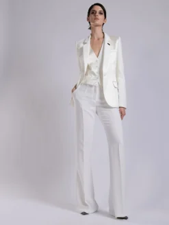 Veste à Manches Zippées En Crêpe Et Satin Ivoire -barbarabui Soldes Magasin barbara bui G1202EEA 1111 image 4 3399ac34 078e 4e74 8462 70a12cbc5494