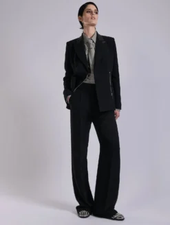 Veste Zippée En Crêpe Et Cuir Noir -barbarabui Soldes Magasin barbara bui G1230EEAC 1010 image 7 96805a8a afb3 4cb6 88df 91df67e66dd4