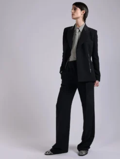 Veste Zippée En Crêpe Et Cuir Noir -barbarabui Soldes Magasin barbara bui G1230EEAC 1010 image 8 5abb01a8 f0dc 4b48 af32 ff8da9136620