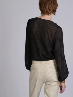 Blouse à Volants En Jacquard Plumetis Noire -barbarabui Soldes Magasin barbara bui G1426GCB 10 image 2 34bd54db cbf9 4c9f ad8e 01fbabfccc5d