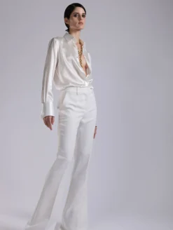 Chemise Lavallière En Satin De Soie Blanche -barbarabui Soldes Magasin barbarabui G1402HCA 11 image 2 748653fa 1c37 4a28 8b11 db37f0f57b51