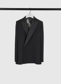 Blazer De Smoking Croisé En Grain De Poudre -barbarabui Soldes Magasin w7201eak 10 additional 5
