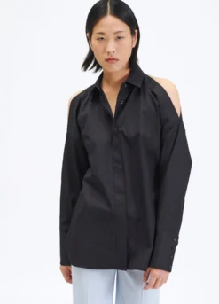 Chemise à épaules Dénudées En Popeline De Coton -barbarabui Soldes Magasin x1407ghp 10 additional 1