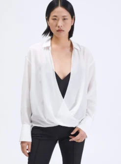 Chemise Cache-cœur En Crêpe De Chine